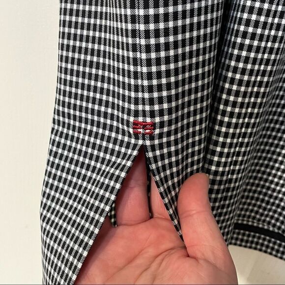 Zoza by Walking Co. Black and White Herringbone Tank Polyamide Dress, 10 - Picture 9 of 16